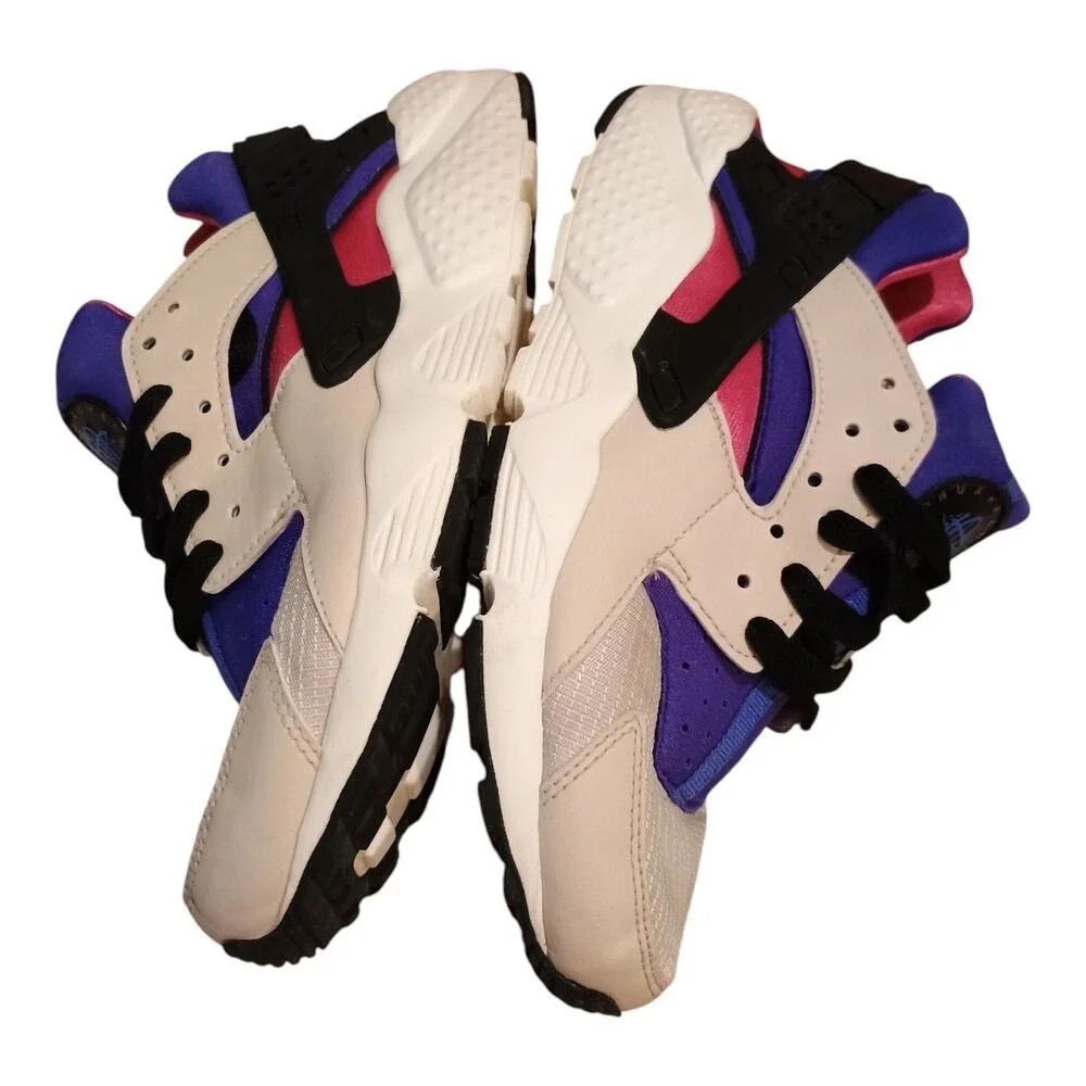 Nike Huarache Kids Run GS Desert Sand Sneakers Pink Purple Youth 6.5 Women's 7.5